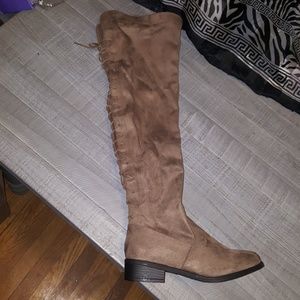 NWOT Over-the-knee sued boots